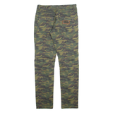CIPO & BAXX Camo Mens Trousers Green Slim Tapered W30 L32