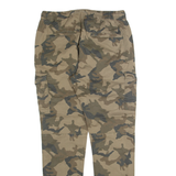 FSBN Camo Jogger Mens Trousers Green Slim Tapered W28 L28