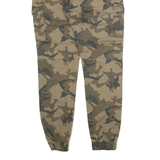 FSBN Camo Jogger Mens Trousers Green Slim Tapered W28 L28