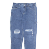 YANGSTER Distressed Girls Jeans Blue Regular Tapered W28 L28