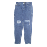 YANGSTER Distressed Girls Jeans Blue Regular Tapered W28 L28