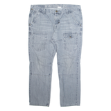 RAINBOW Mens Jeans Grey Loose Straight Stone Wash W38 L30