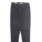 LEVI'S Mile High Super Womens Jeans Black Slim Skinny W28 L30