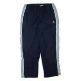 ADIDAS Womens Track Pants Blue Wide-Leg L W34 L32