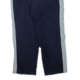 ADIDAS Womens Track Pants Blue Wide-Leg L W34 L32