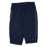 KAPPA Cropped Mens Sweatpants Blue Wide-Leg 2XL W36 L21