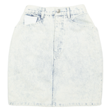 CODE NOUVEAU Womens Straight Skirt Blue Knee Length Denim XXS