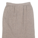 PENDLETON Womens Pencil Skirt Brown Midi Wool Houndstooth S