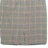 DAVID.N Womens Pencil Skirt Brown Midi Wool Check M