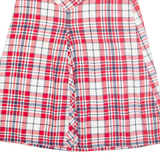 Womens A-Line Skirt Red Midi Wool Check S