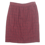 PENDLETON Womens Pencil Skirt Red Midi Wool Gingham S