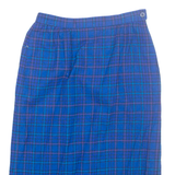 PENDLETON Womens Pencil Skirt Blue Midi Wool Check S