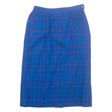 PENDLETON Womens Pencil Skirt Blue Midi Wool Check S