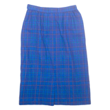 PENDLETON Womens Pencil Skirt Blue Midi Wool Check S
