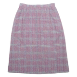 KORET Womens A-Line Skirt Purple Midi Wool Check M