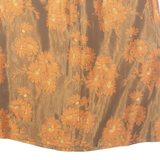 Womens Straight Skirt Orange Knee Length Floral M
