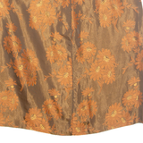Womens Straight Skirt Orange Knee Length Floral M