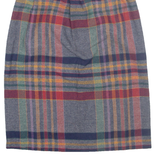 Womens Straight Skirt Grey Midi Wool Check XXS