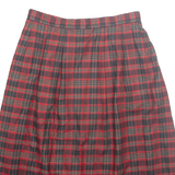 LADY HALRIN Womens A-Line Skirt Red Midi Wool Check M
