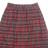 LADY HALRIN Womens A-Line Skirt Red Midi Wool Check M