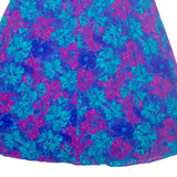 SUSAN BURROWES Buttoned Womens A-Line Skirt Blue Long Crazy Pattern L