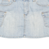 SALOMON Womens Straight Skirt Blue Short Denim M