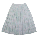 Womens Pleated Skirt Grey Midi Check S
