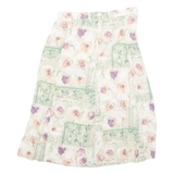 Womens A-Line Skirt Green Midi Floral M