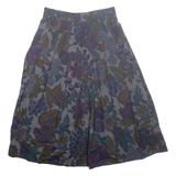 REHLI Womens A-Line Skirt Grey Midi Floral M