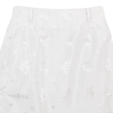 LAMELA Womens Straight Skirt Grey Knee Length Floral XXS