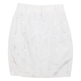 LAMELA Womens Straight Skirt Grey Knee Length Floral XXS