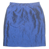 Womens Straight Skirt Blue Knee Length M