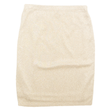 LUISA Womens Straight Skirt Gold Knee Length S