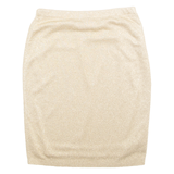 LUISA Womens Straight Skirt Gold Knee Length S
