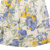 Womens A-Line Skirt Blue Midi Floral S