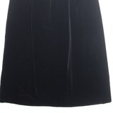 Womens A-Line Skirt Black Knee Length Velvet XS