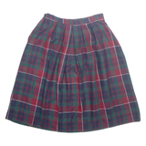 RUSS Womens A-Line Skirt Red Midi Check M