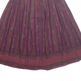 ALPHOM Womens A-Line Skirt Purple Midi Striped XXS