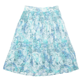 NICOLE Womens A-Line Skirt Blue Midi Crazy Pattern M