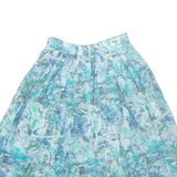 NICOLE Womens A-Line Skirt Blue Midi Crazy Pattern M