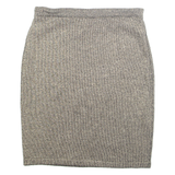 ANDREA MARE Womens Straight Skirt Gold Knee Length Striped M