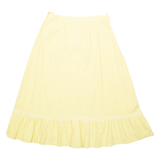 Womens A-Line Skirt Yellow Midi S
