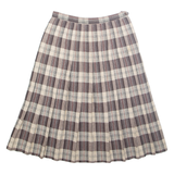POTTER Womens Pleated Skirt Brown Midi Check M