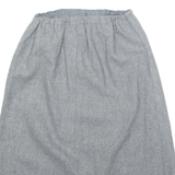 Womens A-Line Skirt Grey Midi Wool XXS