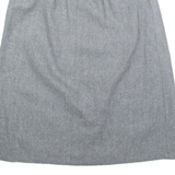 Womens A-Line Skirt Grey Midi Wool XXS