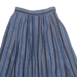 THE PETITE IDEA Womens A-Line Skirt Blue Midi Wool Striped XS