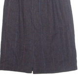 BRIGGS Womens Straight Skirt Brown Midi Wool Gingham UK 12