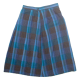 Womens A-Line Skirt Blue Midi Wool S