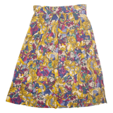 NORTHINGTON Womens A-Line Skirt Yellow Long Floral M