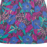 Womens A-Line Skirt Blue Midi Floral M